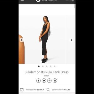 Lululemon Its Rulu Tank Dress (Black) NWT SIZE 4